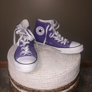 Purple high top converse
